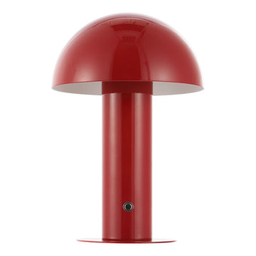 Boletus 10.75" Contemporary Bohemian Rechargeable/Cordless Iron Integrated LED Mushroom Table Lamp
